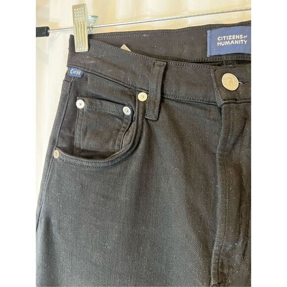 Citizens of Humanity Women's Black Annina Corduroy Wide Leg Pants Size 24 NWOT - Picture 6 of 13